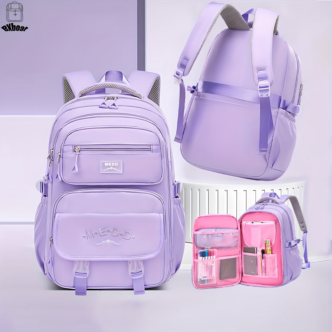 15.6-Inch Large Capacity Minimalist Laptop Backpack - Water-Resistant Nylon, Lightweight, Trolley Sleeve, Laptop Compartment, Zipper Closure, 80cm Adjustable Shoulder Strap - Perfect for Outdoor Travel, Casual Fashion, and Da
